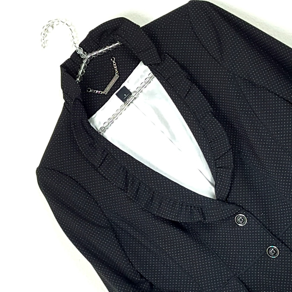 White House Black Market Polka Dot Ruffled Peplum